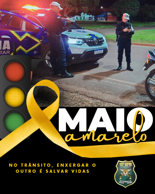 10º BPM reforça Maio Amarelo em Rolim de Moura