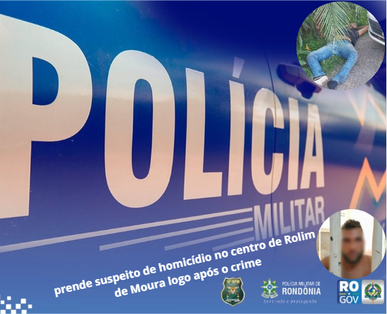 PM prende suspeito de homicídio no Centro de Rolim de Moura