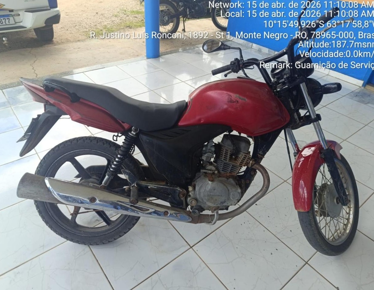 Monte Negro: PM encontra moto adulterada e leva suspeito à UNISP