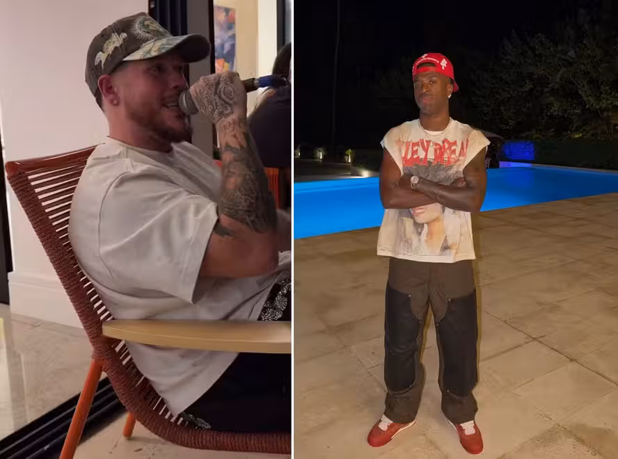 Vini Jr faz resenha em mansão no Rio com famosos
